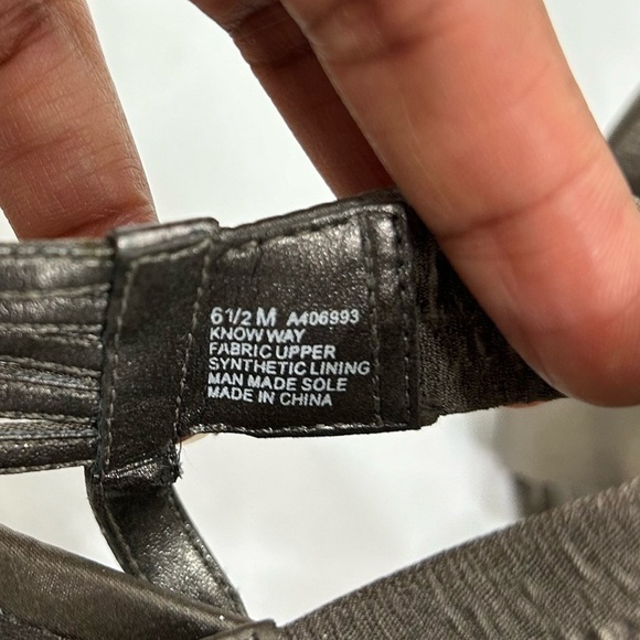 Kenneth Cole Reaction Pewter Satin Dress Sandal | Know Way - Picture 4 of 5